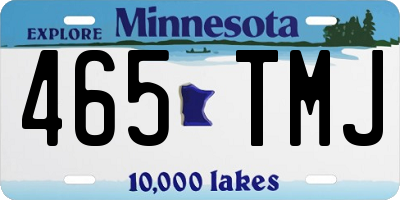 MN license plate 465TMJ