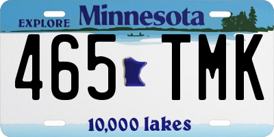 MN license plate 465TMK
