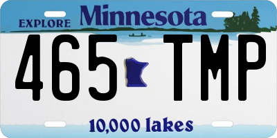 MN license plate 465TMP