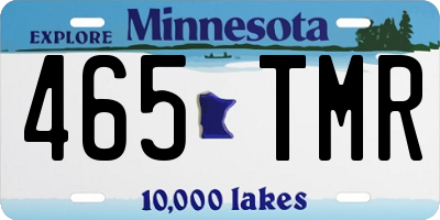 MN license plate 465TMR