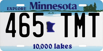 MN license plate 465TMT