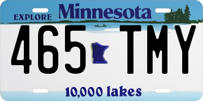 MN license plate 465TMY