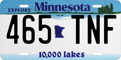 MN license plate 465TNF