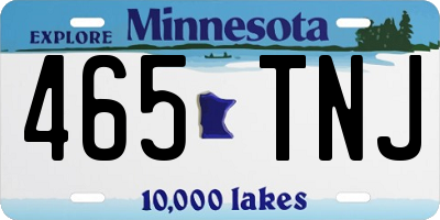 MN license plate 465TNJ
