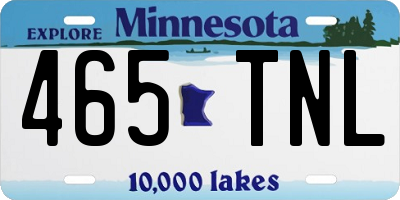 MN license plate 465TNL