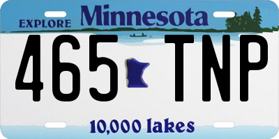 MN license plate 465TNP