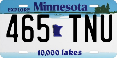 MN license plate 465TNU