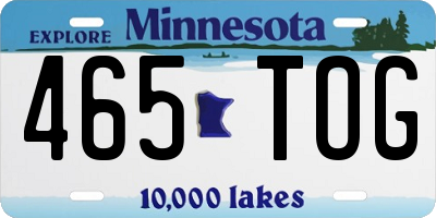 MN license plate 465TOG