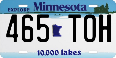 MN license plate 465TOH