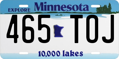 MN license plate 465TOJ