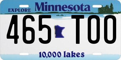 MN license plate 465TOO