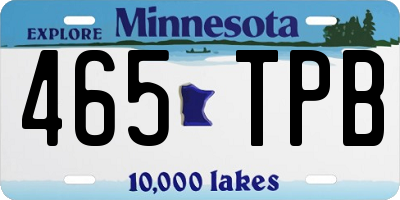 MN license plate 465TPB