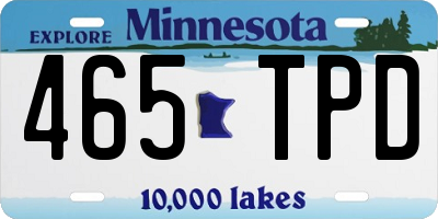 MN license plate 465TPD