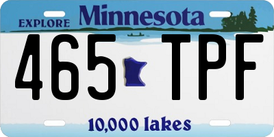 MN license plate 465TPF