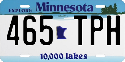 MN license plate 465TPH
