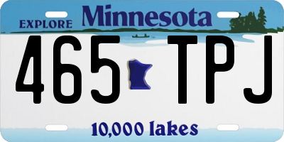 MN license plate 465TPJ