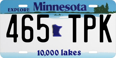 MN license plate 465TPK