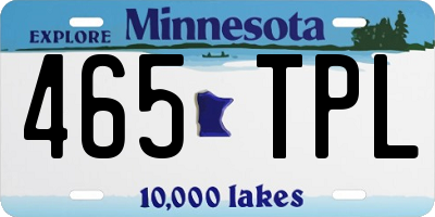 MN license plate 465TPL