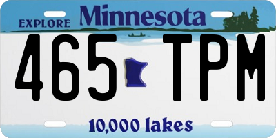 MN license plate 465TPM