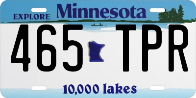 MN license plate 465TPR