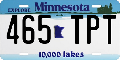 MN license plate 465TPT