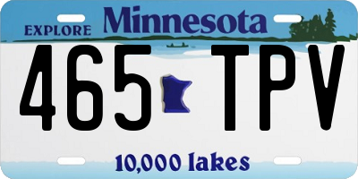 MN license plate 465TPV