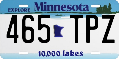 MN license plate 465TPZ