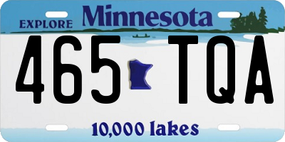 MN license plate 465TQA