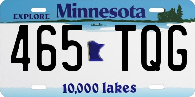 MN license plate 465TQG