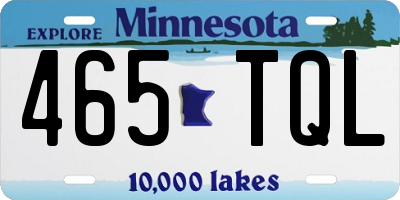 MN license plate 465TQL