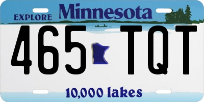 MN license plate 465TQT