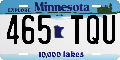 MN license plate 465TQU