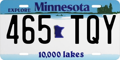 MN license plate 465TQY