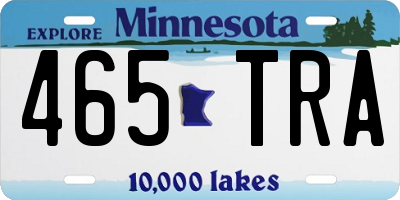 MN license plate 465TRA