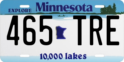 MN license plate 465TRE