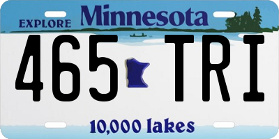 MN license plate 465TRI