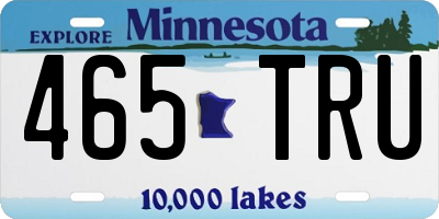 MN license plate 465TRU