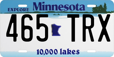 MN license plate 465TRX