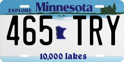 MN license plate 465TRY