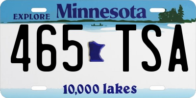 MN license plate 465TSA
