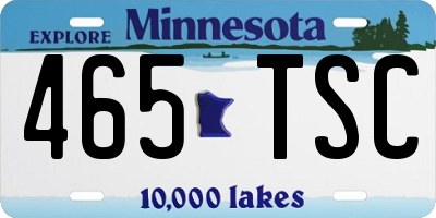 MN license plate 465TSC