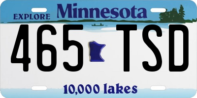 MN license plate 465TSD
