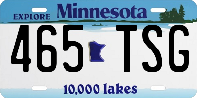 MN license plate 465TSG