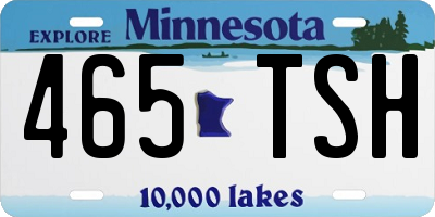 MN license plate 465TSH