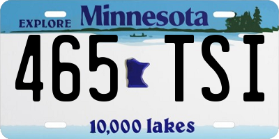 MN license plate 465TSI
