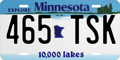 MN license plate 465TSK