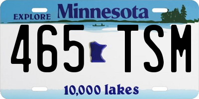 MN license plate 465TSM