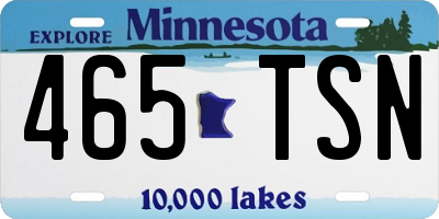 MN license plate 465TSN