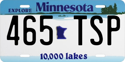 MN license plate 465TSP