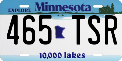 MN license plate 465TSR